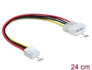 Delock Strömkabel 4-polig hane till 4-polig floppy hona 24cm