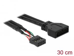 Delock USB 2.0-kabel honkontakt till USB 3.0 hankontakt 30 cm
