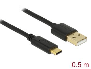 Delock USB-A til USB-C-kabel, 0,5 m