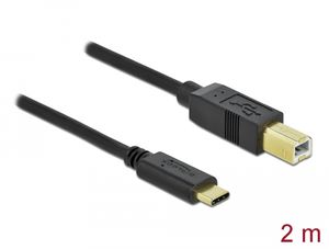 Delock USB 2.0-kabel USB-C till USB-B 2 m