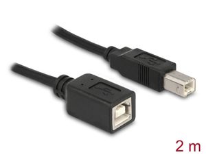 Delock forlængerkabel USB 2.0 B-han til B-fe-han 2m