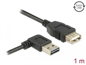 DeLock Forlængelseskabel -USB-A hane vinklad til USB-A hona, 1m