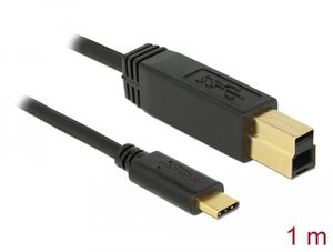 Delock USB 10 Gbps-kabel USB-C till USB-B 1 m