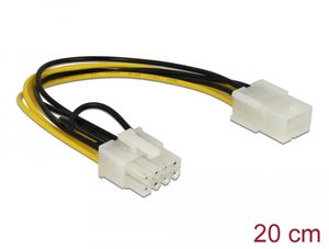 Delock Strömkabel PCI Express 6-stifts hona till PCI Express 8-stifts hane 20 cm