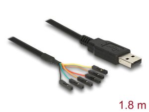 Delock USB-sarja-TTL (3,3 V) -muunnin, jossa on 6-nastainen naarasliitin, erikseen