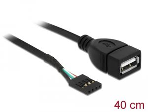 Delock USB-kabel pin header til USB 2.0 USB-A hunn 40 cm