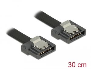 Delock SATA 6 Gb/s-kabel 30 cm - Svart FLEXI