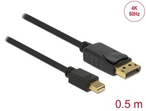 Delock Mini DisplayPort 1.2-kabel hane till DisplayPort-hane 4K 60 Hz 0,5m