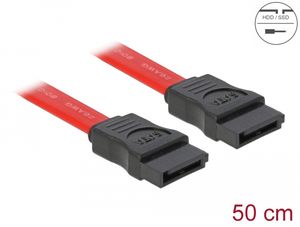 Delock SATA 3 Gb/s-kabel 50 cm – rød
