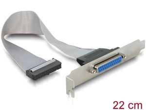 Delock slotbeslag til 1 x parallelport - sølv