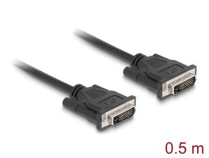 Delock DVI-kabel 24+1 hann til DVI 24+1 hann 0,5 m - svart