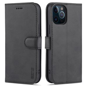 AZNS iPhone 13 mini Lompakkokotelo Jalustalla – Musta