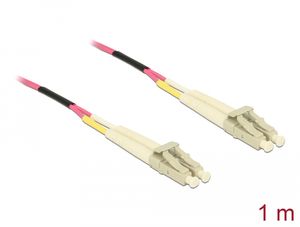 Delock Optisk fiberkabel LC till LC multiläge OM4, 1 m