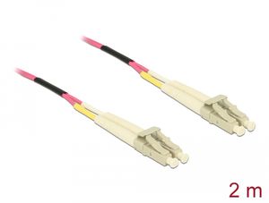 Delock Optisk fiberkabel LC till LC multiläge OM4, 2 m