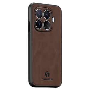 ANNYOJO Xiaomi 17T Pro Skal med baksida i PU-läder - Coffee