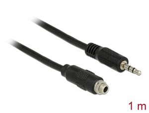 Delock Stereo-jackkabel 3,5 mm hunn for panelmontering til hann, 1 m