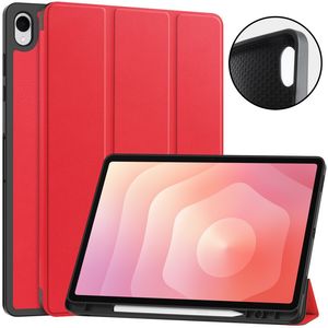 Samsung Galaxy Tab S12 Plus Fodral med stativ och pennfack - Röd