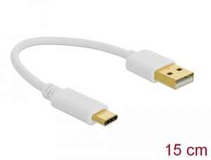 Delock USB-A til USB-C ladekabel, 15 cm
