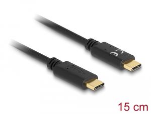 Delock USB-C ladekabel 5A PD, 15cm - hvit