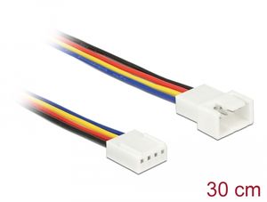 Delock Förlängningskabel PWM Fläktanslutning 4-polig 30cm