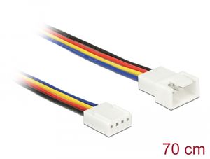 Delock Jatkokaapeli PWM-tuuletinliitäntään 4-nastainen 70 cm