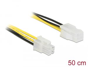 Delock Jatkokaapeli P4 4-pin uros - P4 4-pin naaras 0,5 m