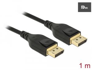 Delock DisplayPort-kabel 8K 60 Hz 1m DP 8K-certifierad