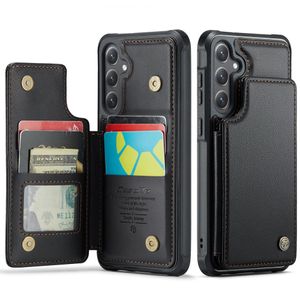 CASEME Samsung Galaxy S25 FE Deksel med Lommebok - Svart