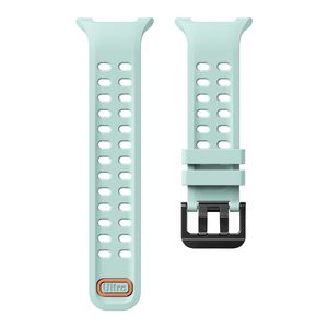 Samsung Galaxy Watch9/8/8 Classic silikon klokkerem med dobbel spenne - Lys cyan