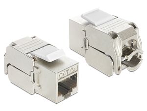 Delock Keystone RJ45 hona till LSA Cat.6A STP – Silver