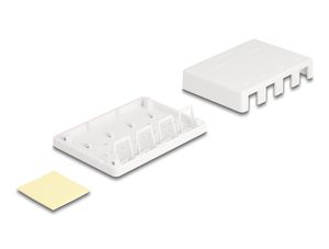 Delock Keystone vægboks 4 porte - hvid