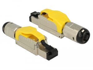 Delock RJ45 Kontakt hona fältmontering Cat.6A metall – silver