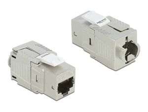 Delock Keystone-modul RJ45 hun Cat.6A til LSA - sølv