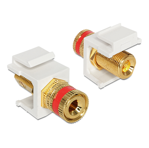 DeLOCK Keystonemodul 19,2x14,9mm - röd