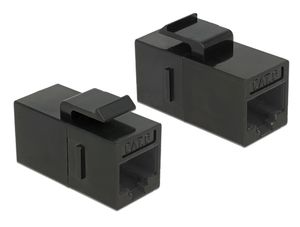 Delock Keystone-moduuli RJ45-RJ45 Cat.6 UTP - musta