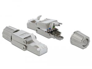 Delock RJ45-kontakt Cat.6A STP – Silver