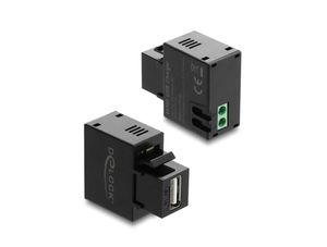 Delock Keystone-modul USB-A-ladeport – svart