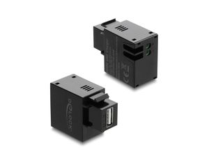 Delock Keystone-modul USB-A-ladeport – svart