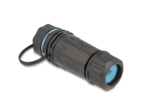 Delock kabelkontakt RJ45 hona till RJ45 hona Cat.6A vattentät – svart