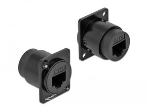 Delock D-Type-modul RJ45 Cat.6 hona till hona – svart