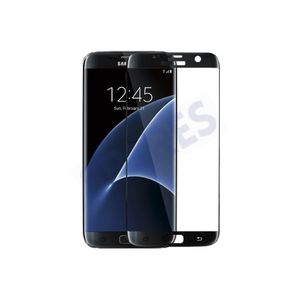 S7 Edge Tempered Asahi Black Glass 0.33mm BULK