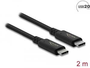 Delock USB-laddnings- och datakabel 20 Gbps, 2m
