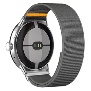 Google Pixel Watch 3 45 mm Kellonranneke, Nylon - harmaa