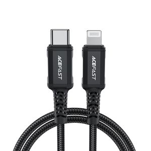 Acefast C4-01 Lightning til USB-C PD kabel 30W 3A 480Mb/s 1,8m svart