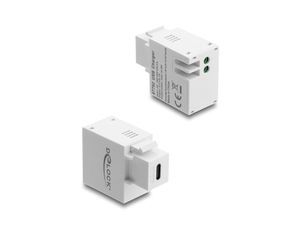 Delock Keystone-modul USB-C ladeport - hvit