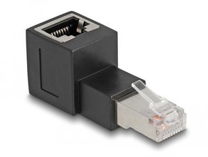 Delock RJ45 han til RJ45 hun netværksadapter Cat.6A 90° vinklet