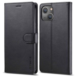 LC.IMEEKE iPhone 14 Lommeboketui med Stativ PU-lær/TPU - Svart