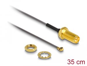 Delock antennkabel RP-SMA hona till I-PEX MHF® I – 35 cm grå