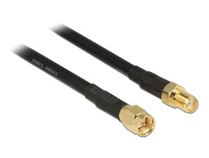 Delock Antennekabel SMA han til SMA hun CFD/RF200 lavt tab, 2m