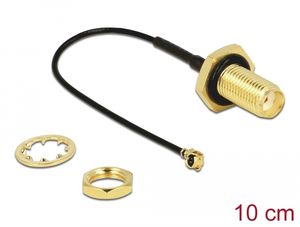 Delock antennkabel SMA hona till I-PEX MHF® I hane – Svart